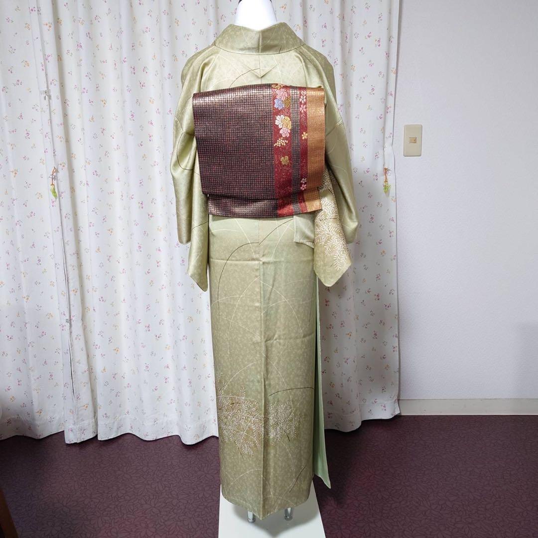 フ9977未使用近い　美品　袷　正絹　訪問着　フルセット