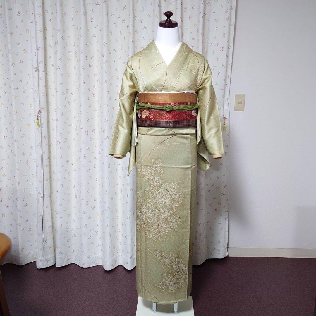 フ9977未使用近い　美品　袷　正絹　訪問着　フルセット