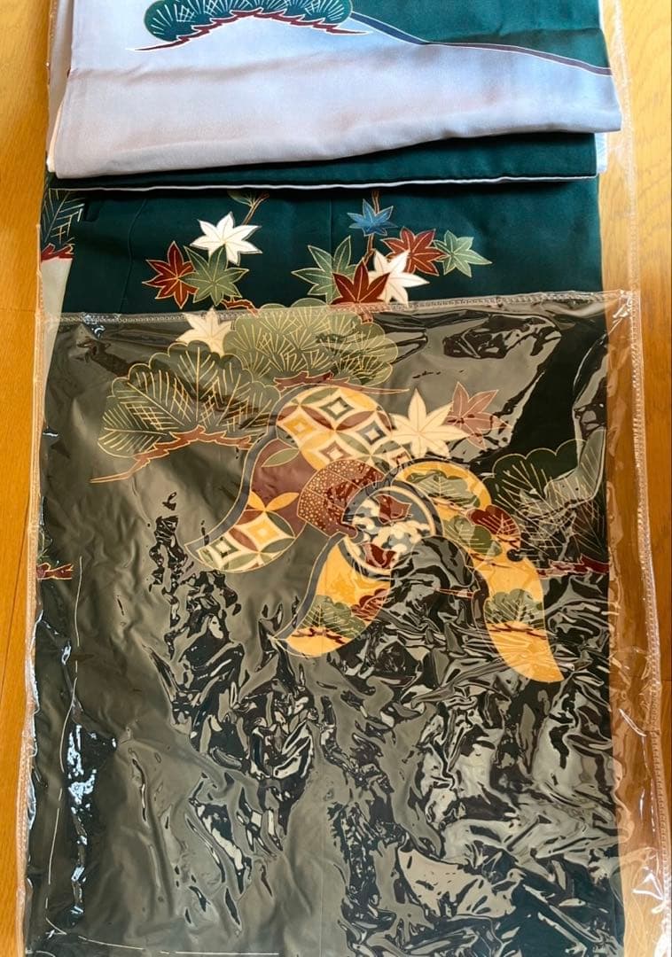 美品　お宮参り 男の子 鷹　正絹 初着 産着 着物