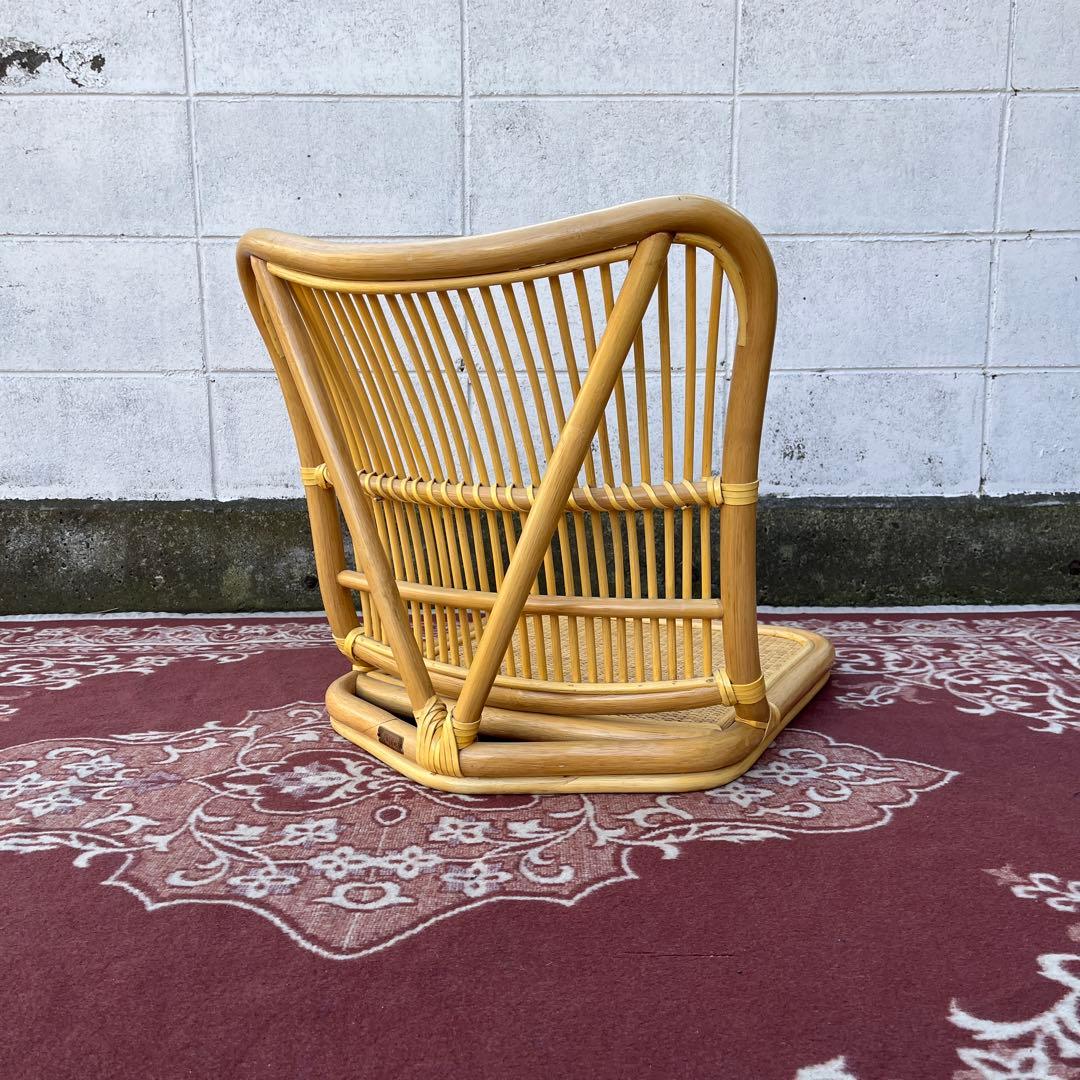 美品 高品質◾️AUSTER製 籐ラタン 座椅子 ナチュラル天然素材