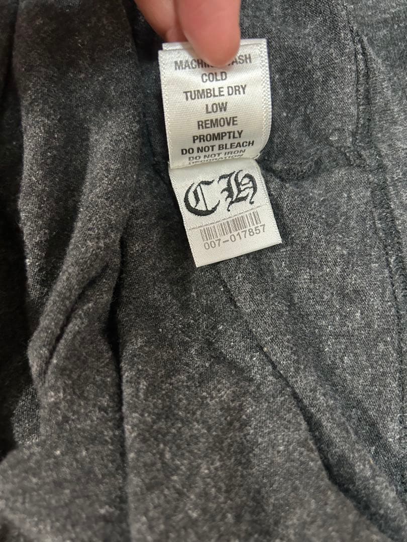 【格安】CHROME HEARTS ダークグレー Vネック Tシャツ