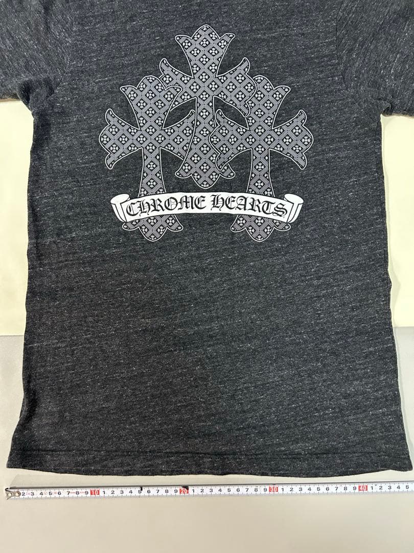【格安】CHROME HEARTS ダークグレー Vネック Tシャツ