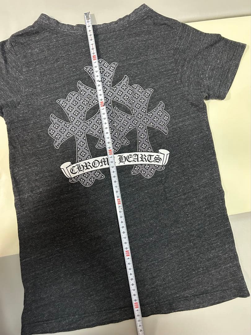 【格安】CHROME HEARTS ダークグレー Vネック Tシャツ