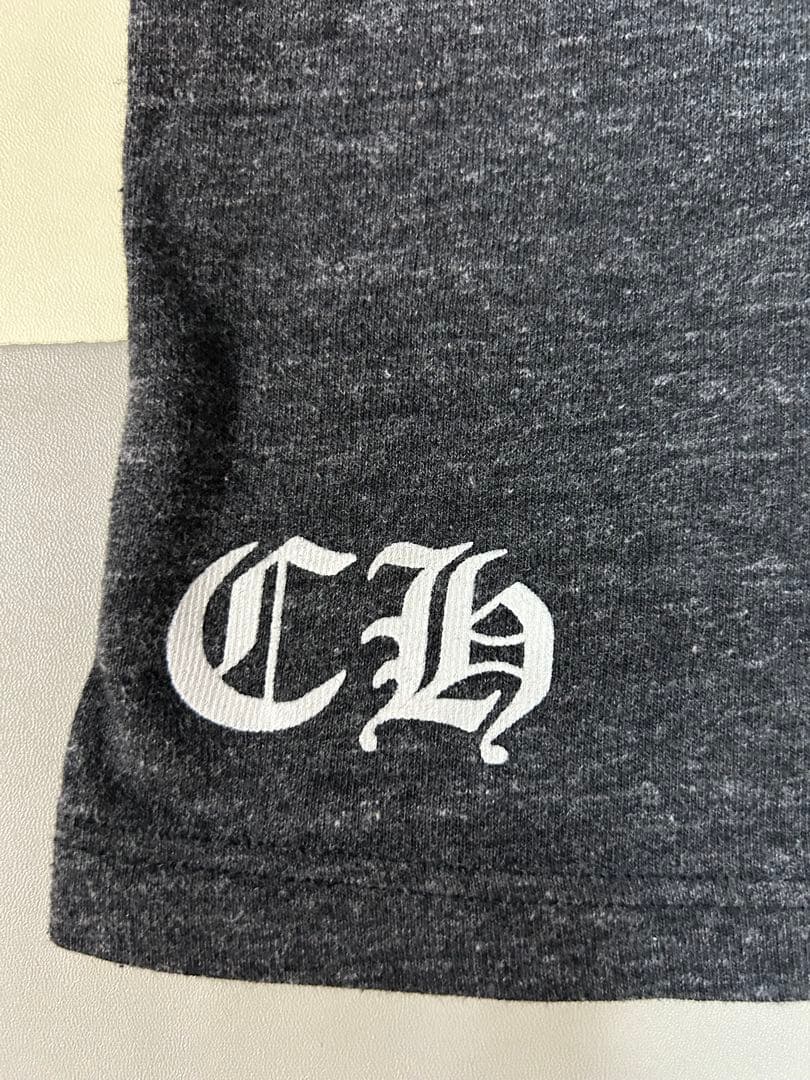 【格安】CHROME HEARTS ダークグレー Vネック Tシャツ