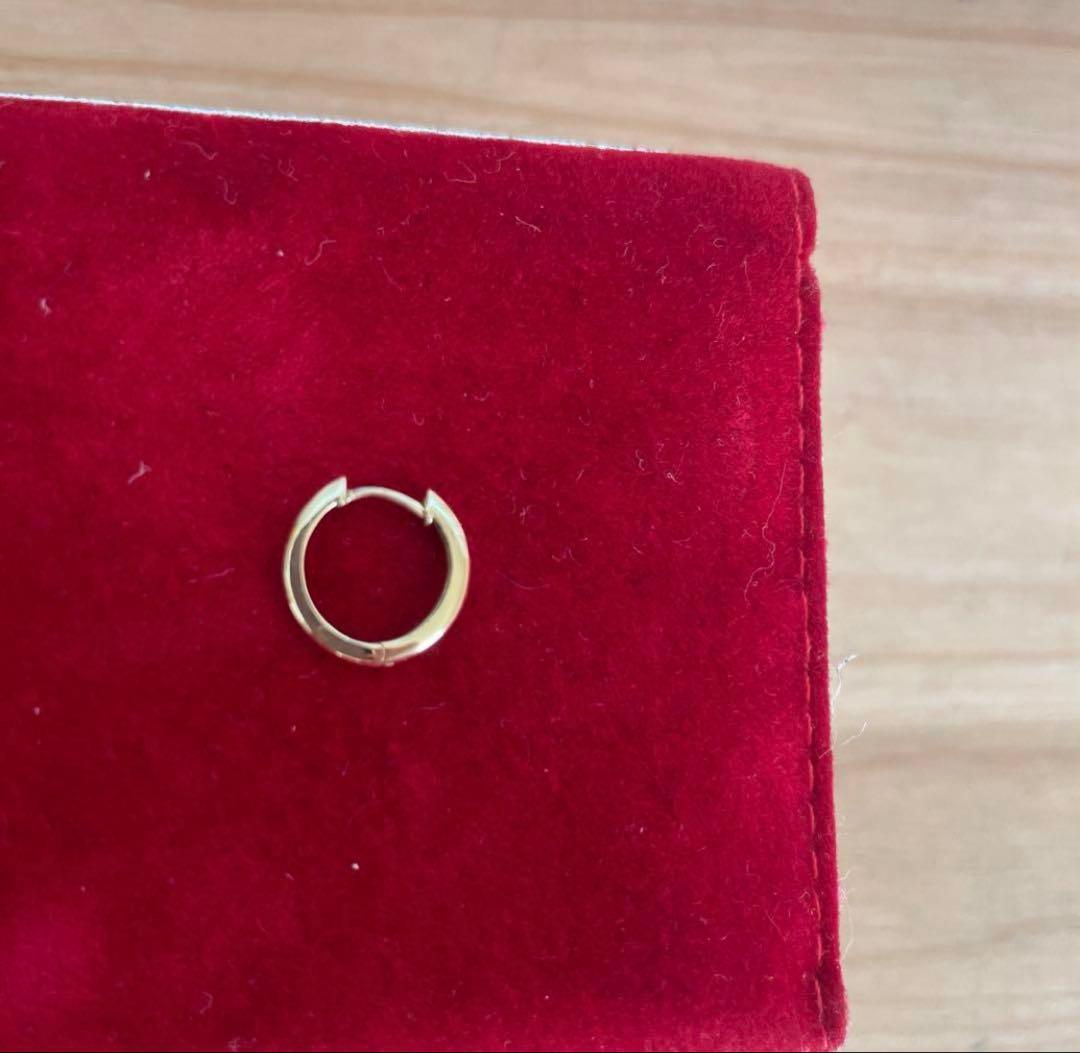 K18 ピアス　片耳　フープピアス　ゴールド　18金　ピアス