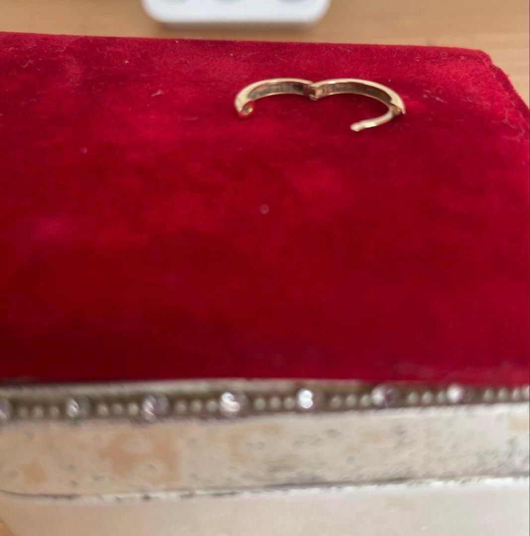 K18 ピアス　片耳　フープピアス　ゴールド　18金　ピアス