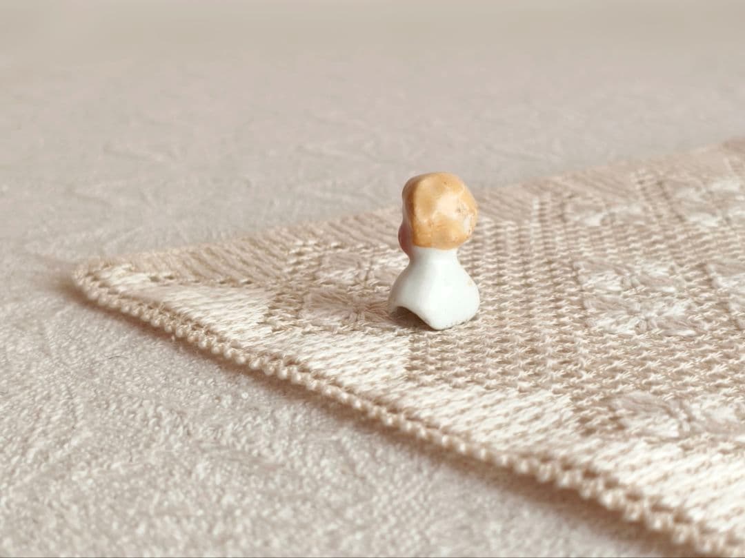 * vintage doll's head ୨୧ ブロンスの髪チャイナヘッドさん