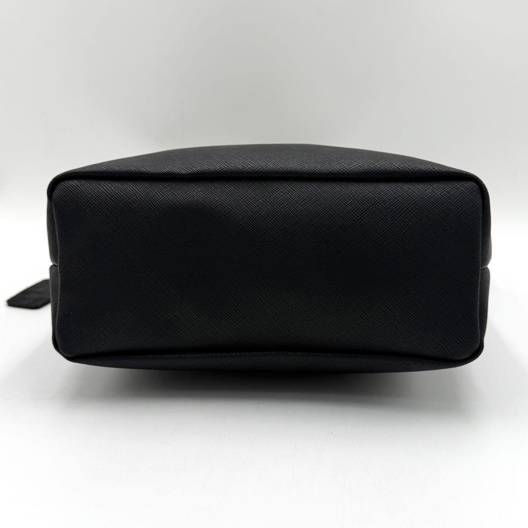 【極美品】フェリージ ハンドバッグ バケットバッグ レザー ブラック 20-73