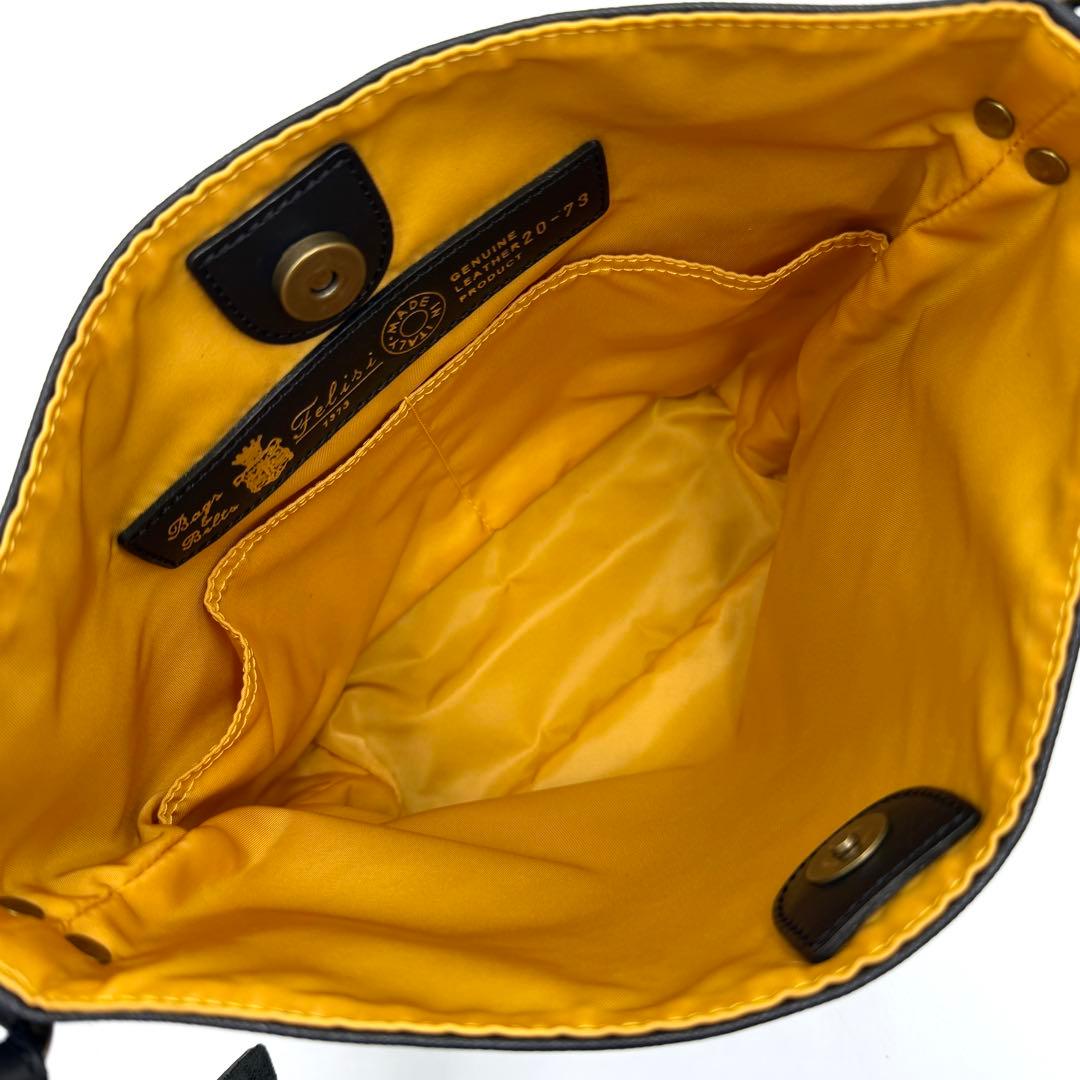 【極美品】フェリージ ハンドバッグ バケットバッグ レザー ブラック 20-73