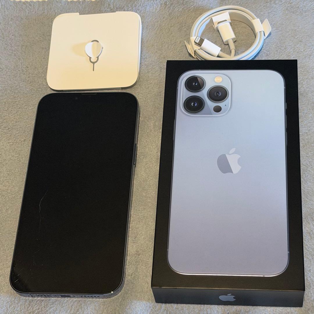 Apple iPhone 13 ProMax シエラブルー 1TB 画面ひび有り