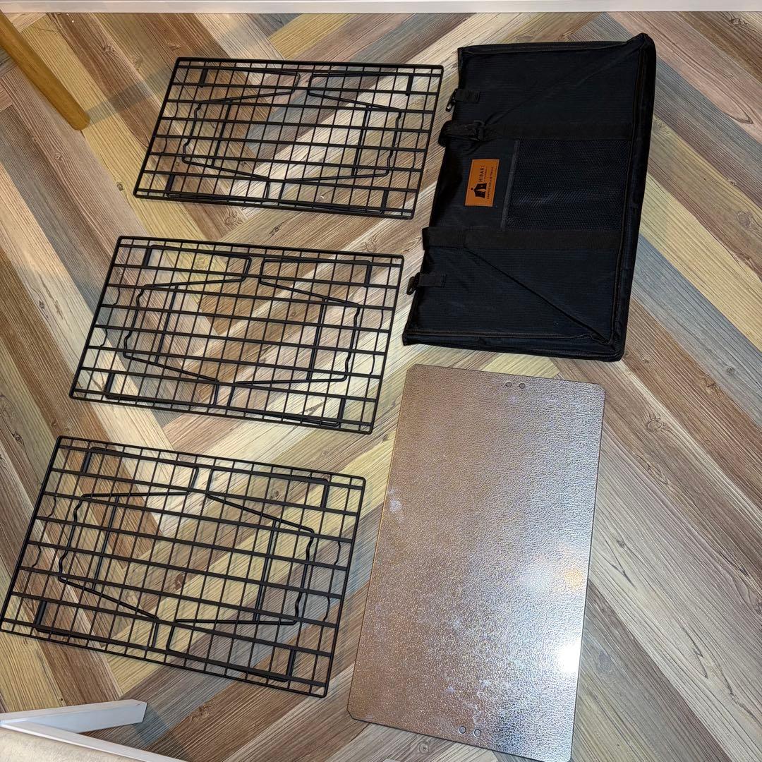 Hibari フィールドラック 3台セット（キャンピングムーン多機能天板・袋付）