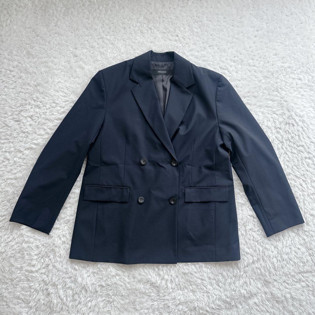 ◯【未使用級】JS オケージョン　トロストレッチジャケット　スカート　ネイビー