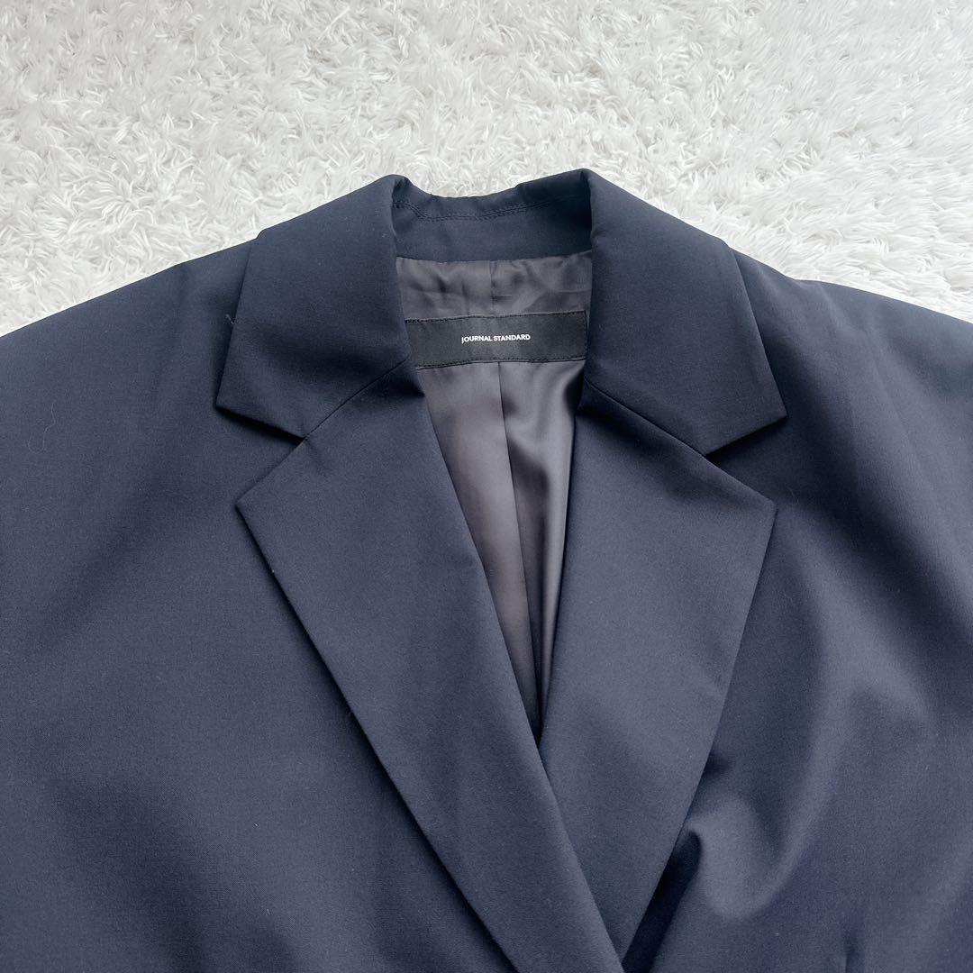 ◯【未使用級】JS オケージョン　トロストレッチジャケット　スカート　ネイビー