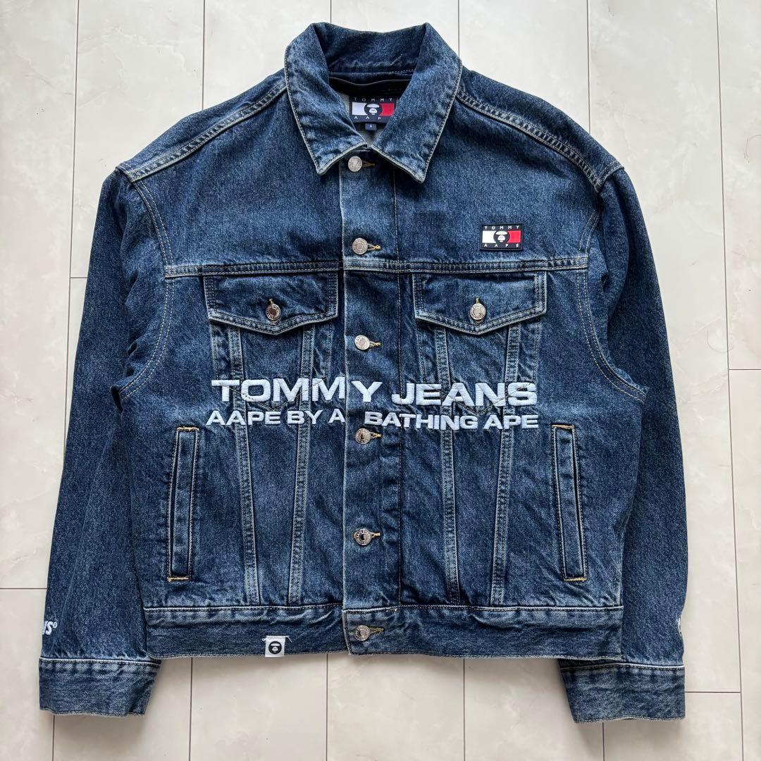 AAPE x コラボ デニムジャケットSサイズGジャン レアアイテム
