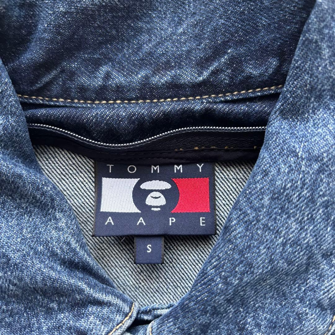 AAPE x コラボ デニムジャケットSサイズGジャン レアアイテム