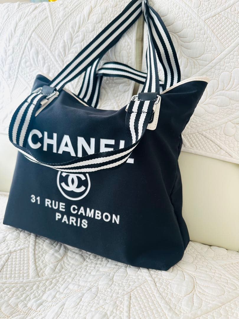 CHANEL☆ノベルティトートバッグ未使用品黒ショルダーバッグ2way