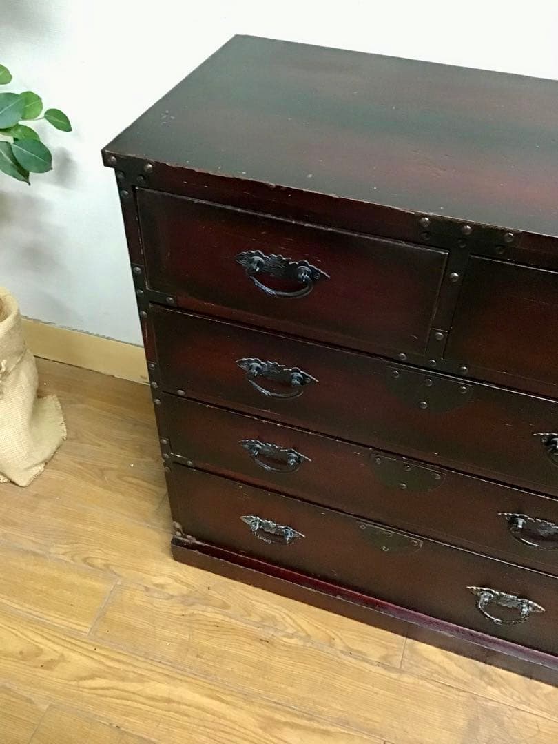 管253☆時代箪笥☆民芸調家具☆レトロチェスト