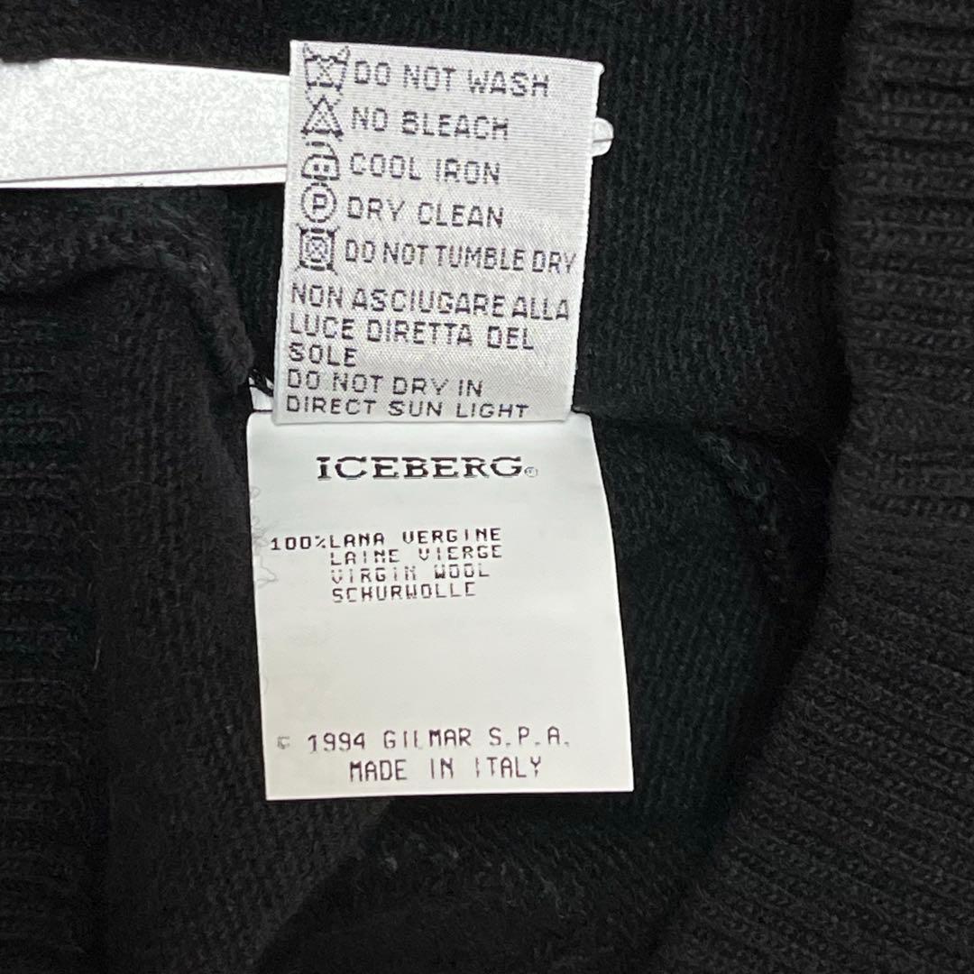 超希少 ICEBERG バットマン セーター イタリア製 黒 サイズ表記S