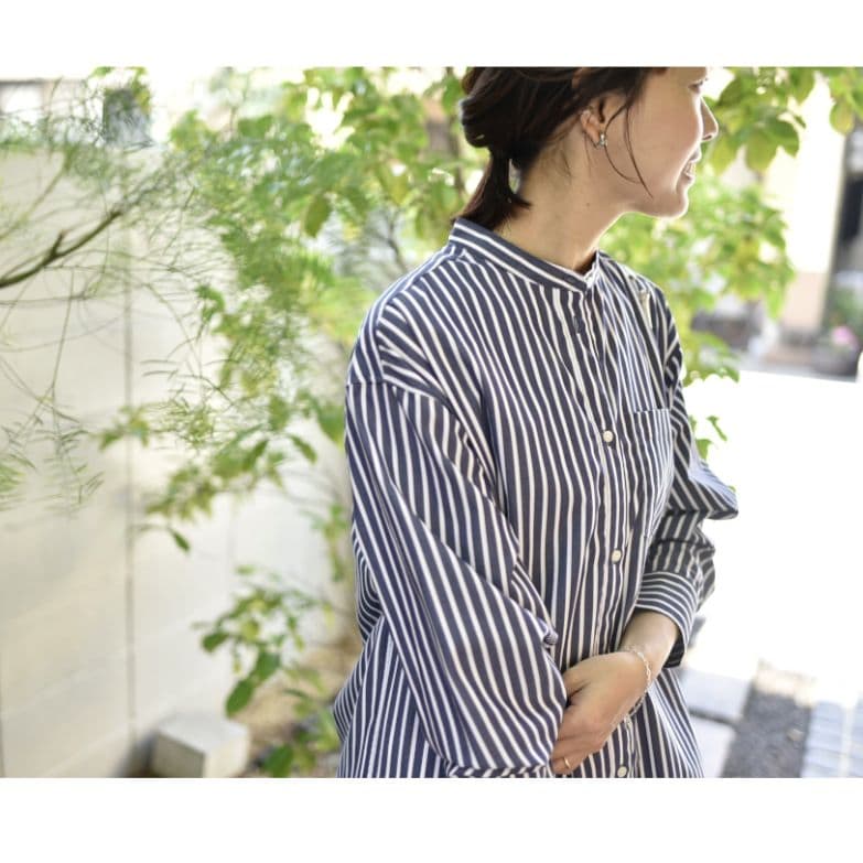 【新品】OUR 播州織 ベーシックシャツ シャツワンピ ワンピース