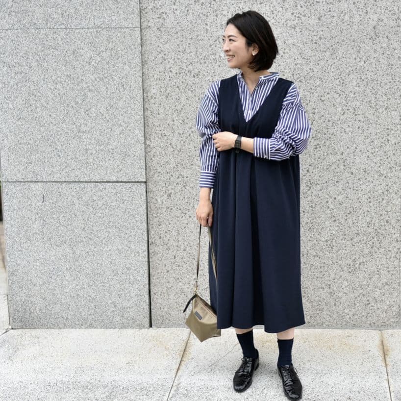 【新品】OUR 播州織 ベーシックシャツ シャツワンピ ワンピース