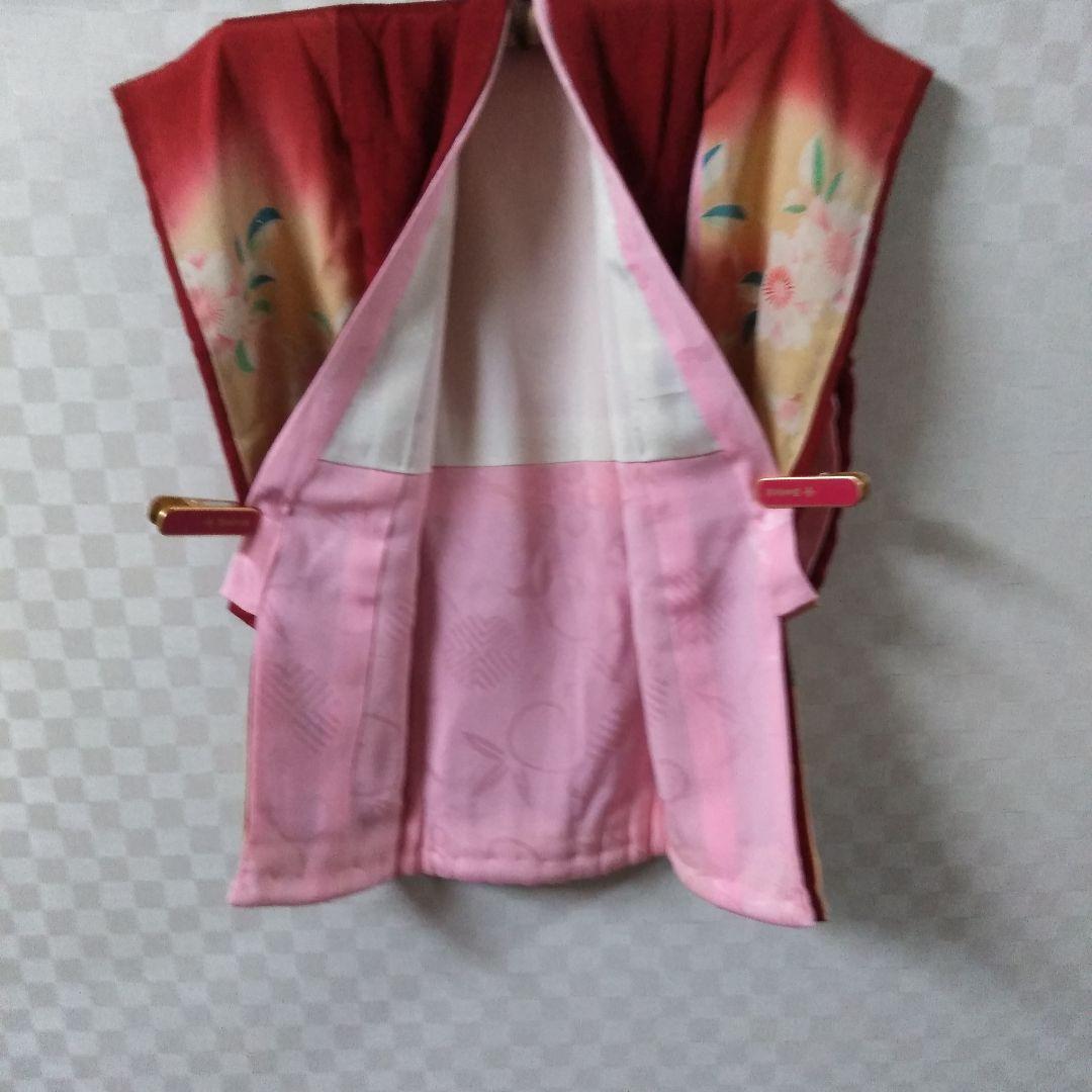 アンティーク古布着物　人形着物　市松人形着物　重ね着つき