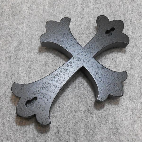 あんこ　十字架（ゴシッククロス）レリーフ彫刻＆ウッドトレイ３点セット