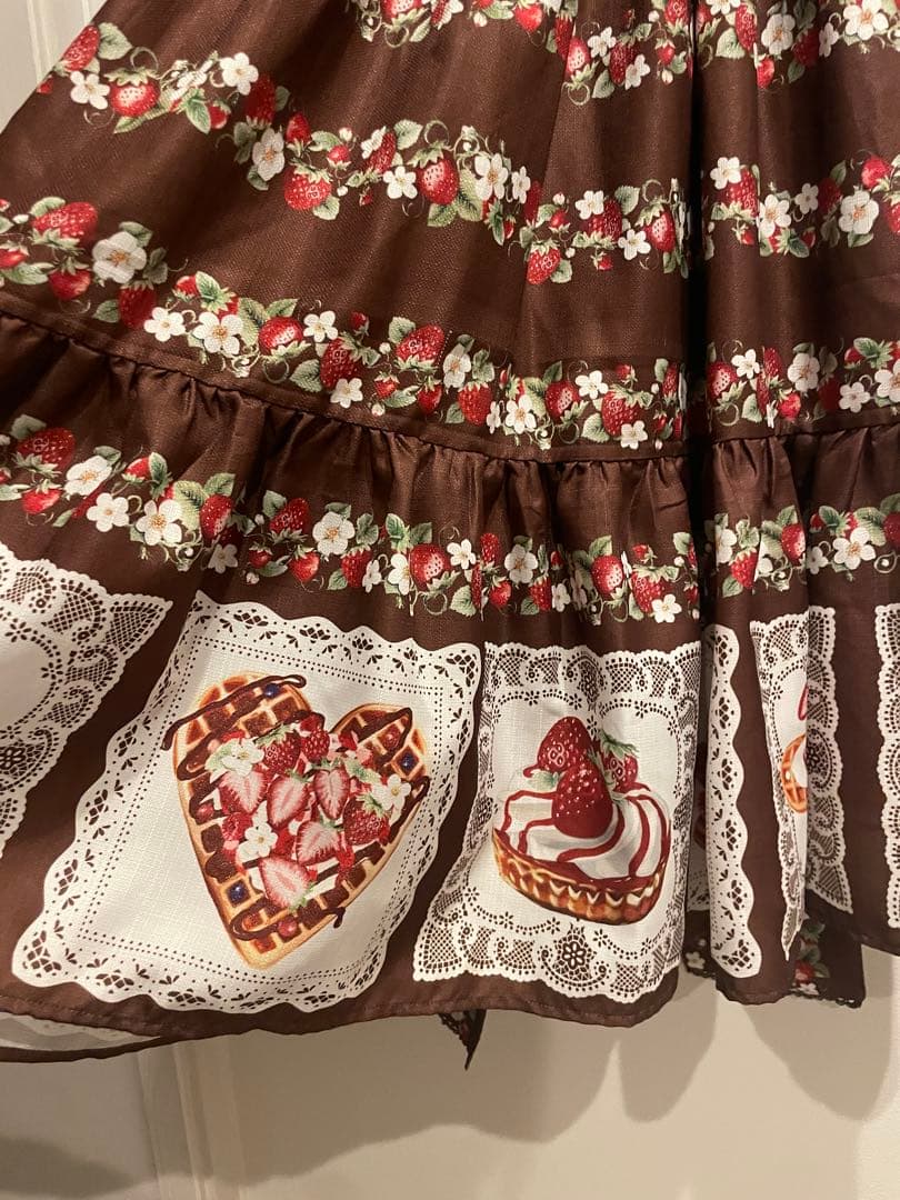 Chalmiereベイクドベリーロング丈ジャンスカ　ヘッドドレスセット