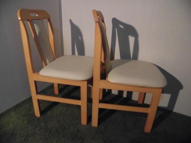 送料無料★高級シンプルダイニングチェア２脚セット【ナチュラル】