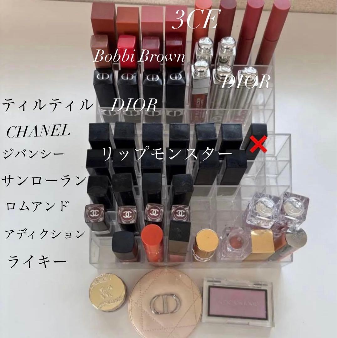 あ*め様 Dior CHANEL 他 デパコスまとめ売り 53点 リップ中心