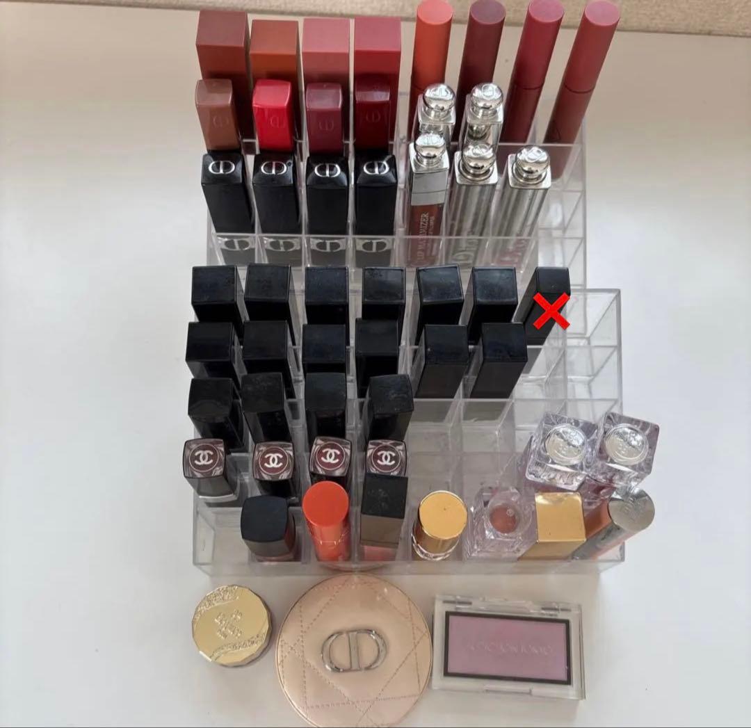 あ*め様 Dior CHANEL 他 デパコスまとめ売り 53点 リップ中心