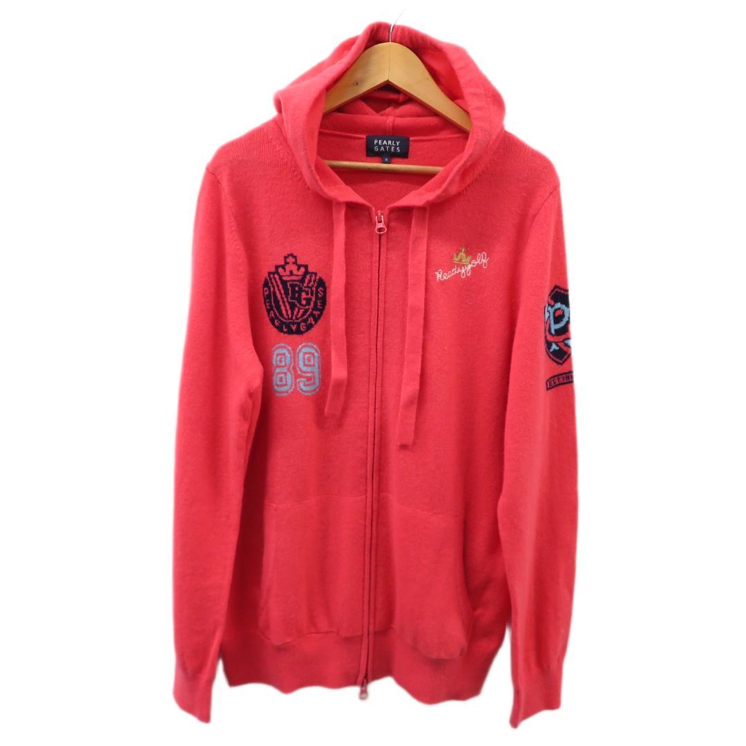 PEARLY GATES カシミヤ ジップパーカー サイズ2 [C1056]