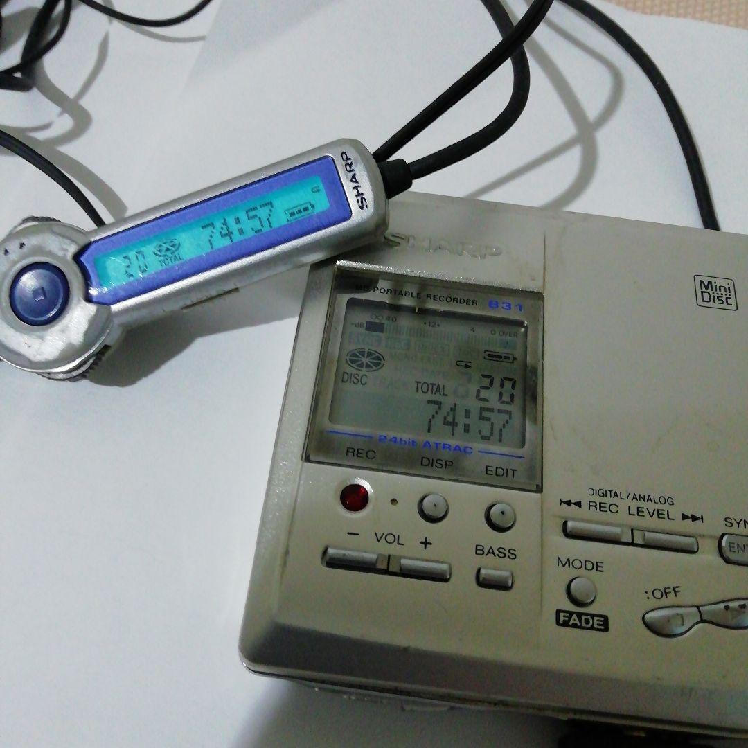 SHARP MD ポ―タブルレコ―ダ―　MD MT 831−S