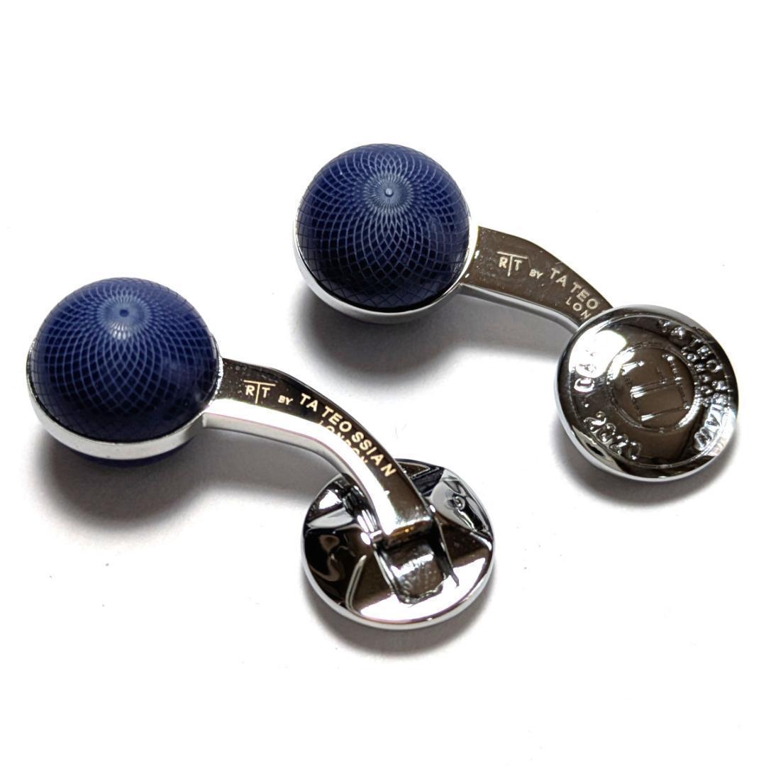 tac141 タテオシアン カフス シルバー×ブルー ラピスラズリ石 ギローシュ