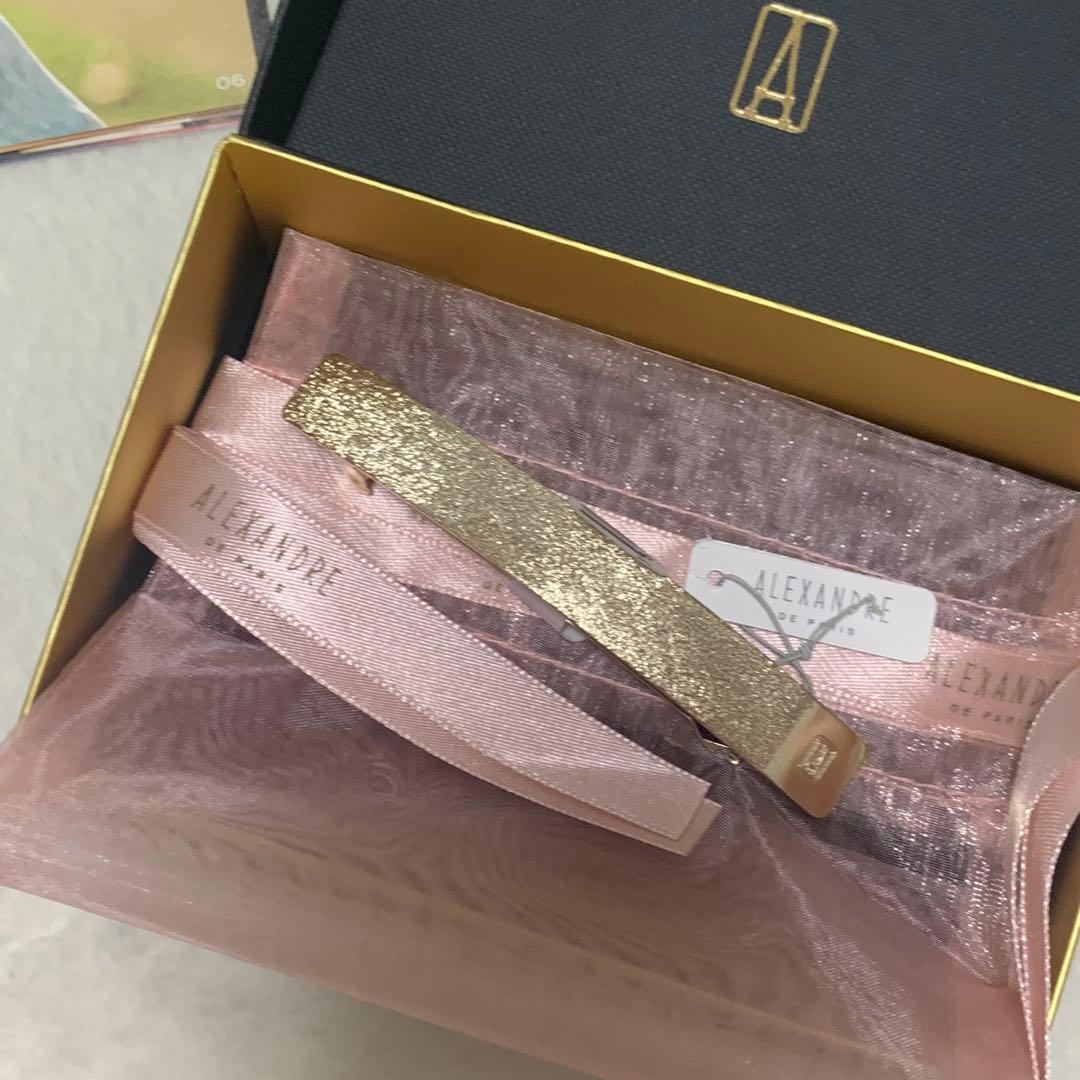 《新品》ALEXANDRE DE PARIS ゴールド　バレッタ