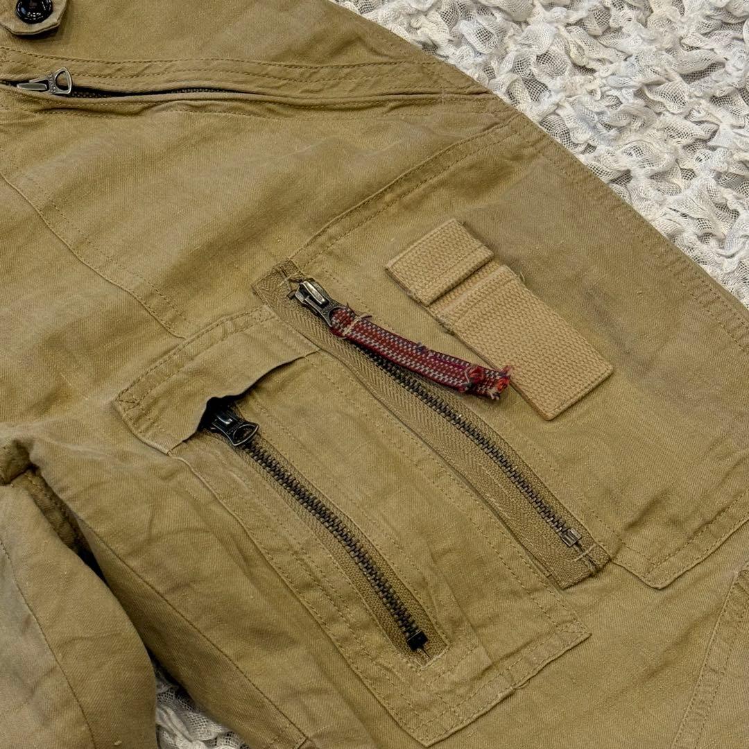 90s【ポロ ラルフローレン】 パラシュート カーゴパンツ リネン 32