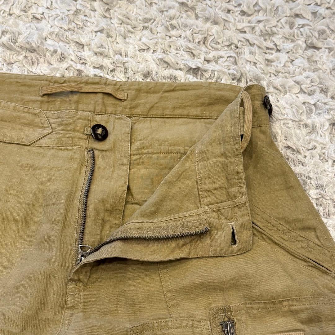 90s【ポロ ラルフローレン】 パラシュート カーゴパンツ リネン 32