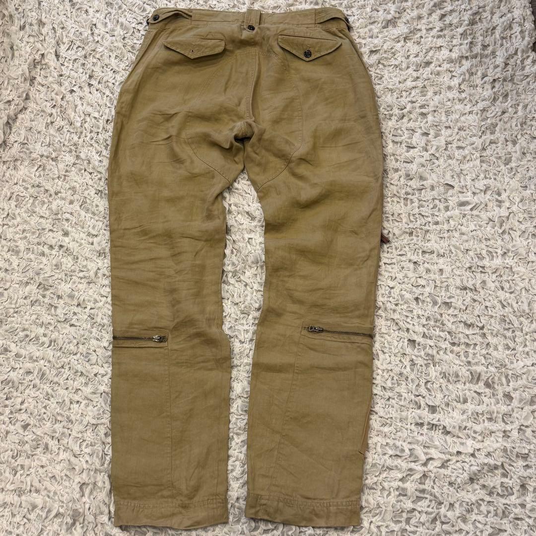 90s【ポロ ラルフローレン】 パラシュート カーゴパンツ リネン 32