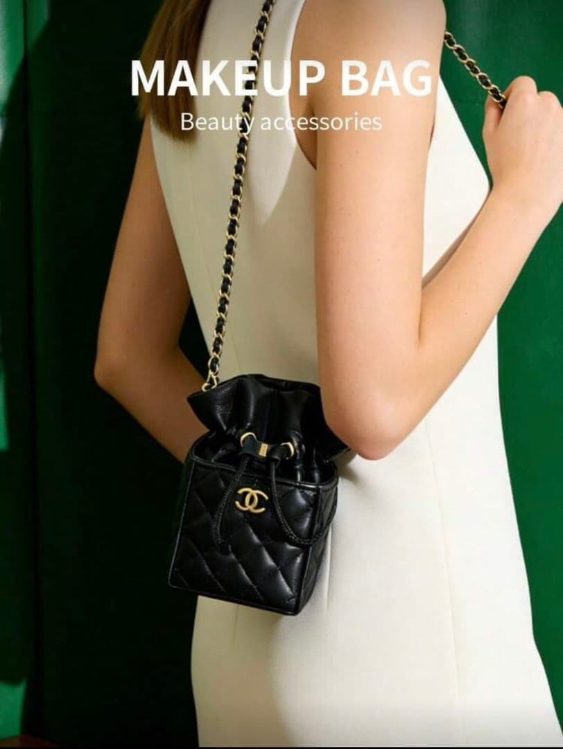 CHANELブラックキルティングチェーンショルダーミニバッグ ミニマトラッセ