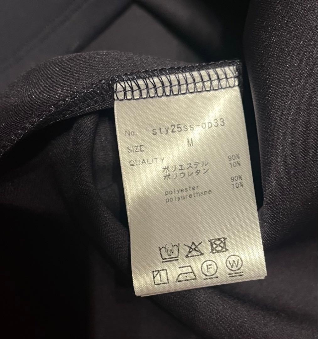 完売✨JENNE フレンチ美シルエットとろみワンピース ネイビーM