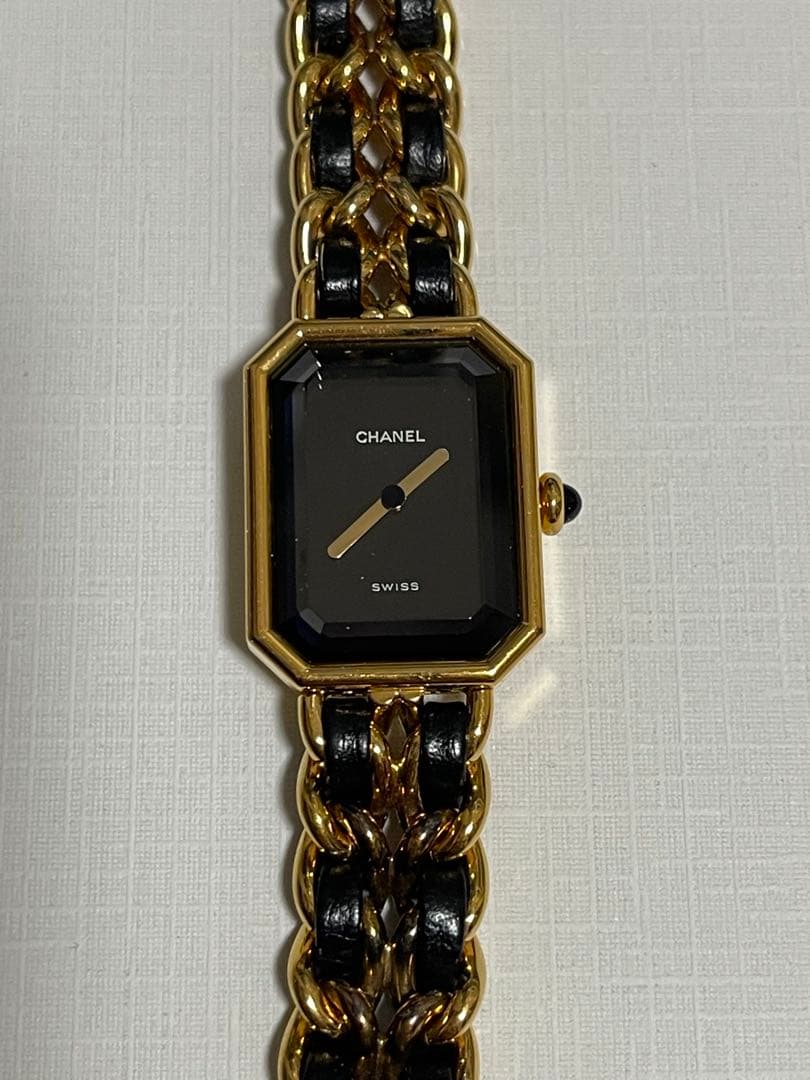 CHANEL プルミエール L ゴールド/ブラック 時計