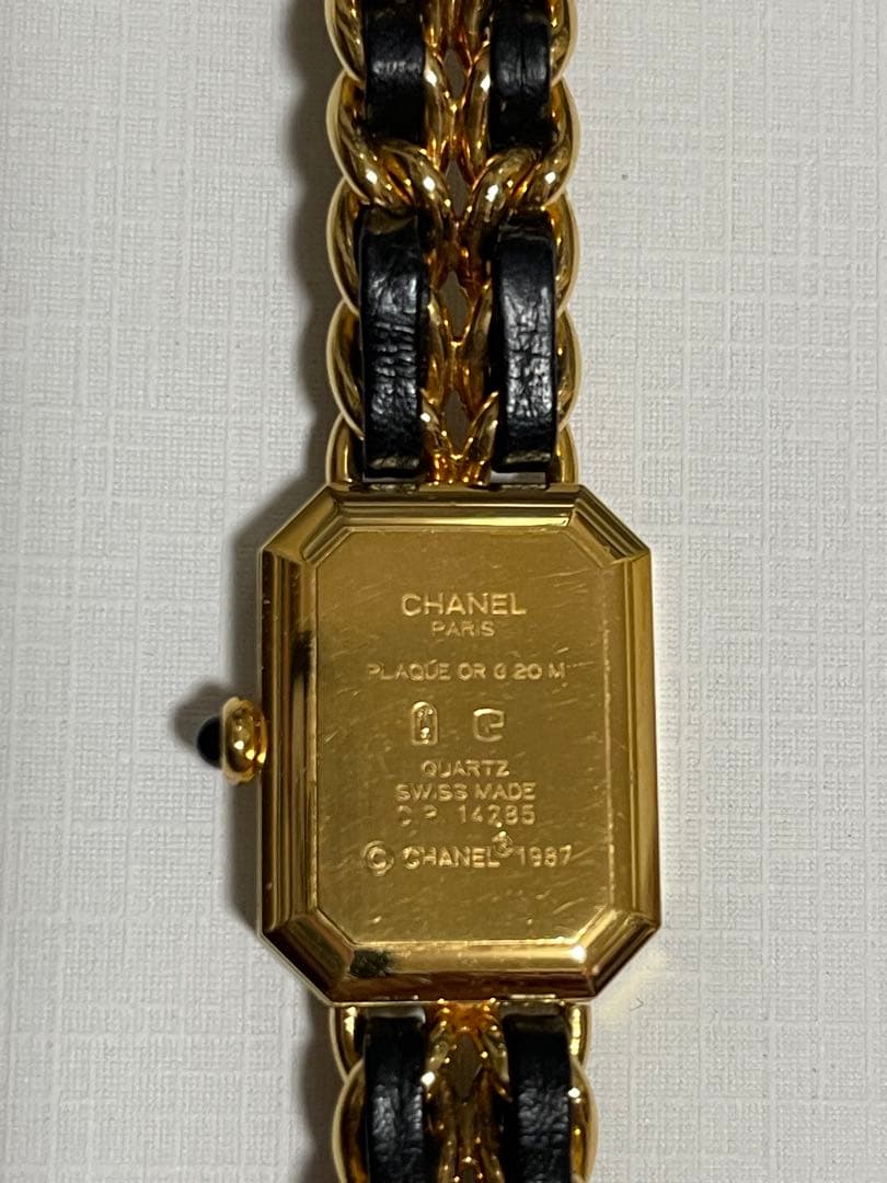 CHANEL プルミエール L ゴールド/ブラック 時計