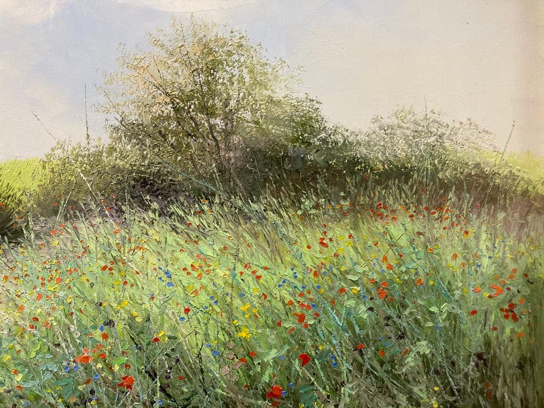 油彩 肉筆(仮)山路にて 【J C Cubaynes】フランス人作家 印象派風