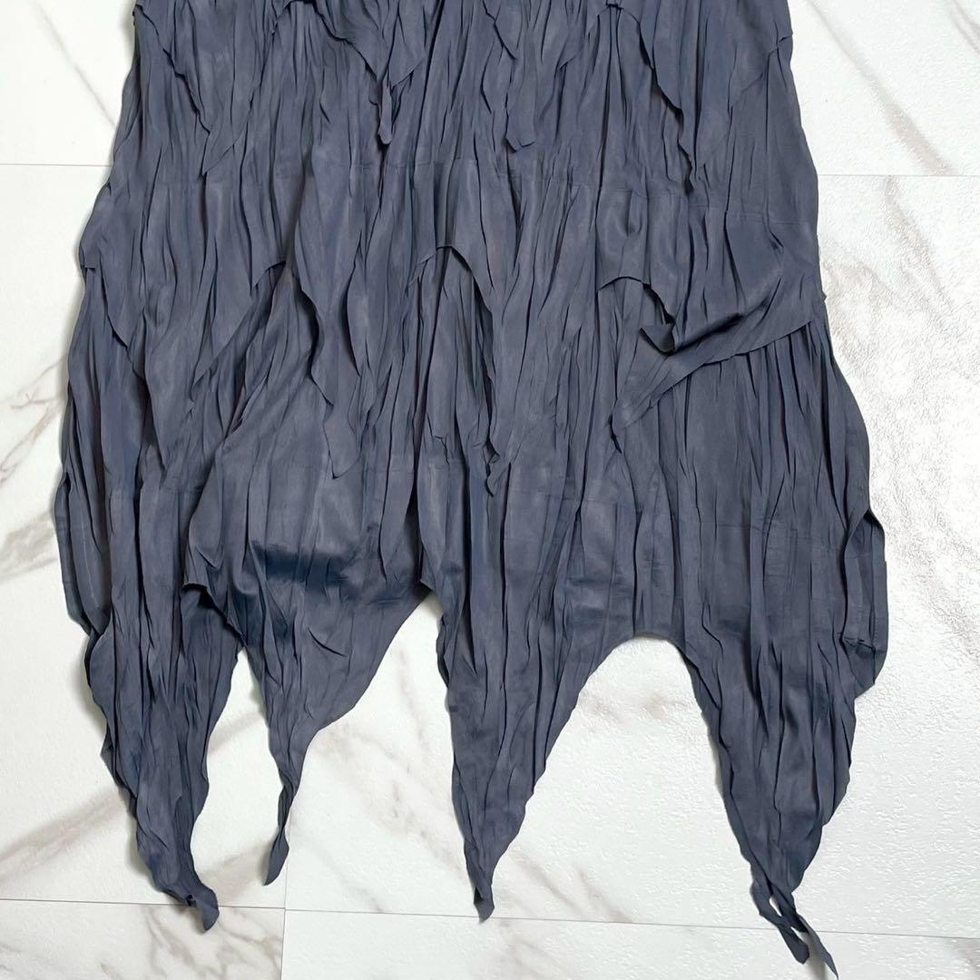 極美品 09AW◎プリーツプリーズ ノースリーブチュニック ギャザー 3