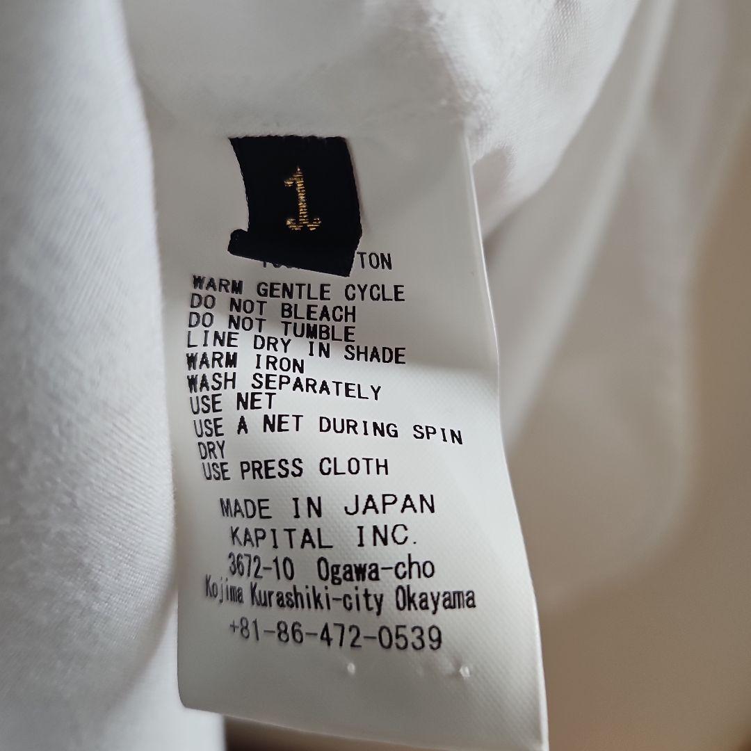 KAPITAL ブロードボタンダウン　ジャイアントシャツ　ホワイト