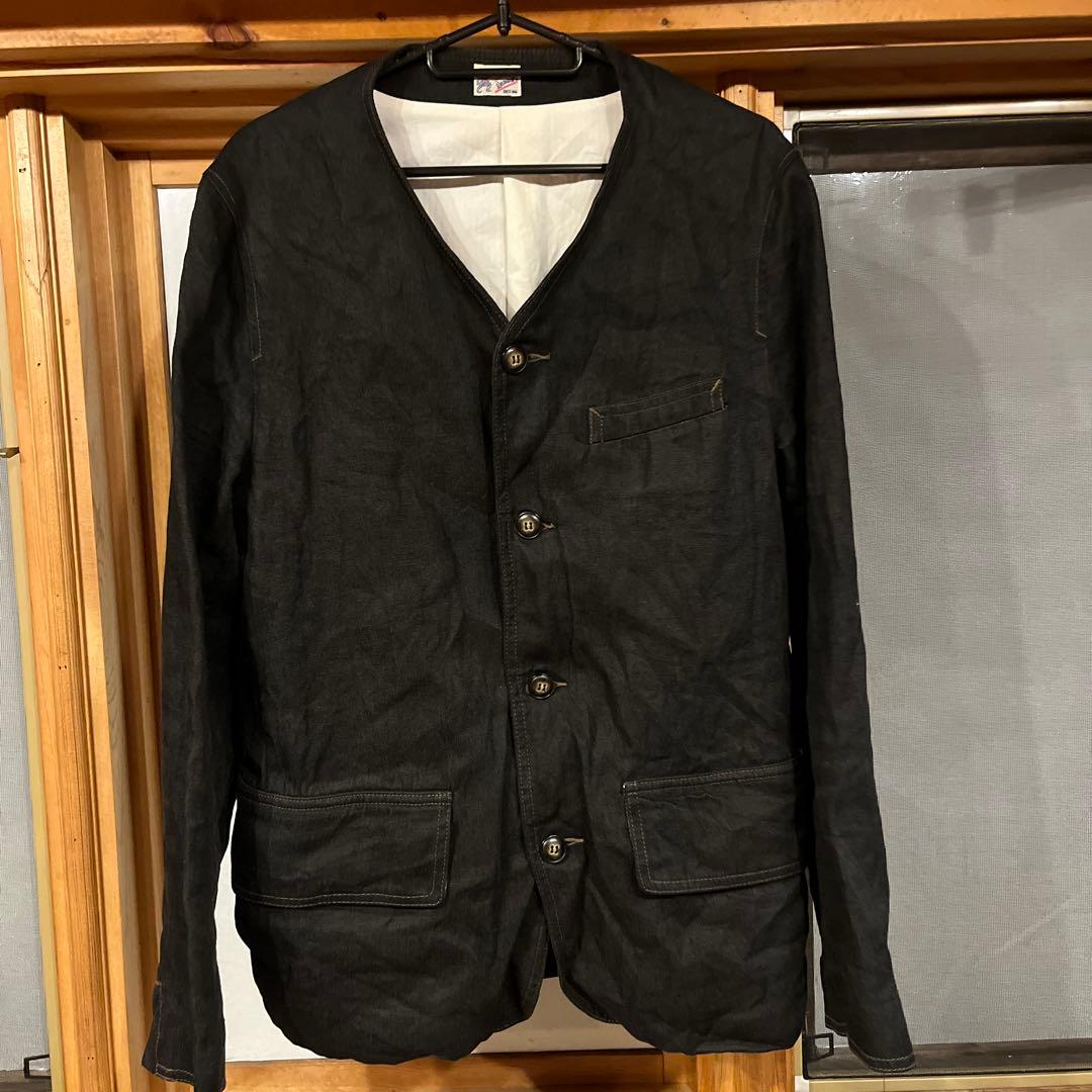 Nexus7 リネン ノーカラージャケット 44