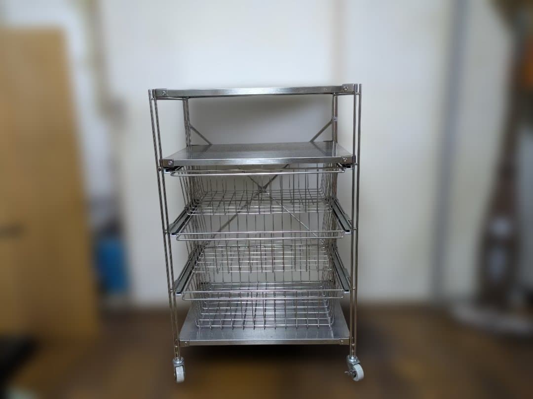 60100　無印良品　ステンレスユニットシェルフ