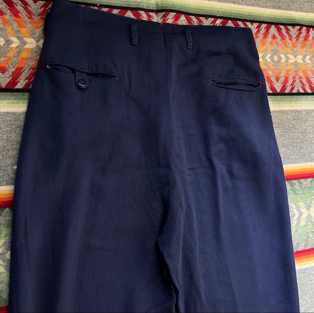 50s レーヨン ギャバジン スラックス ナス紺 ロカビリー ヴィンテージ