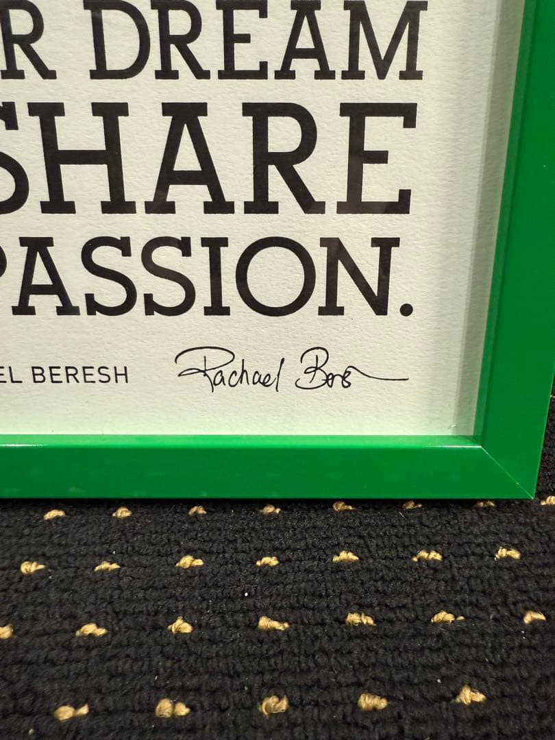 額装HOLSTEEマニフェストRachael Beresh サイン入り