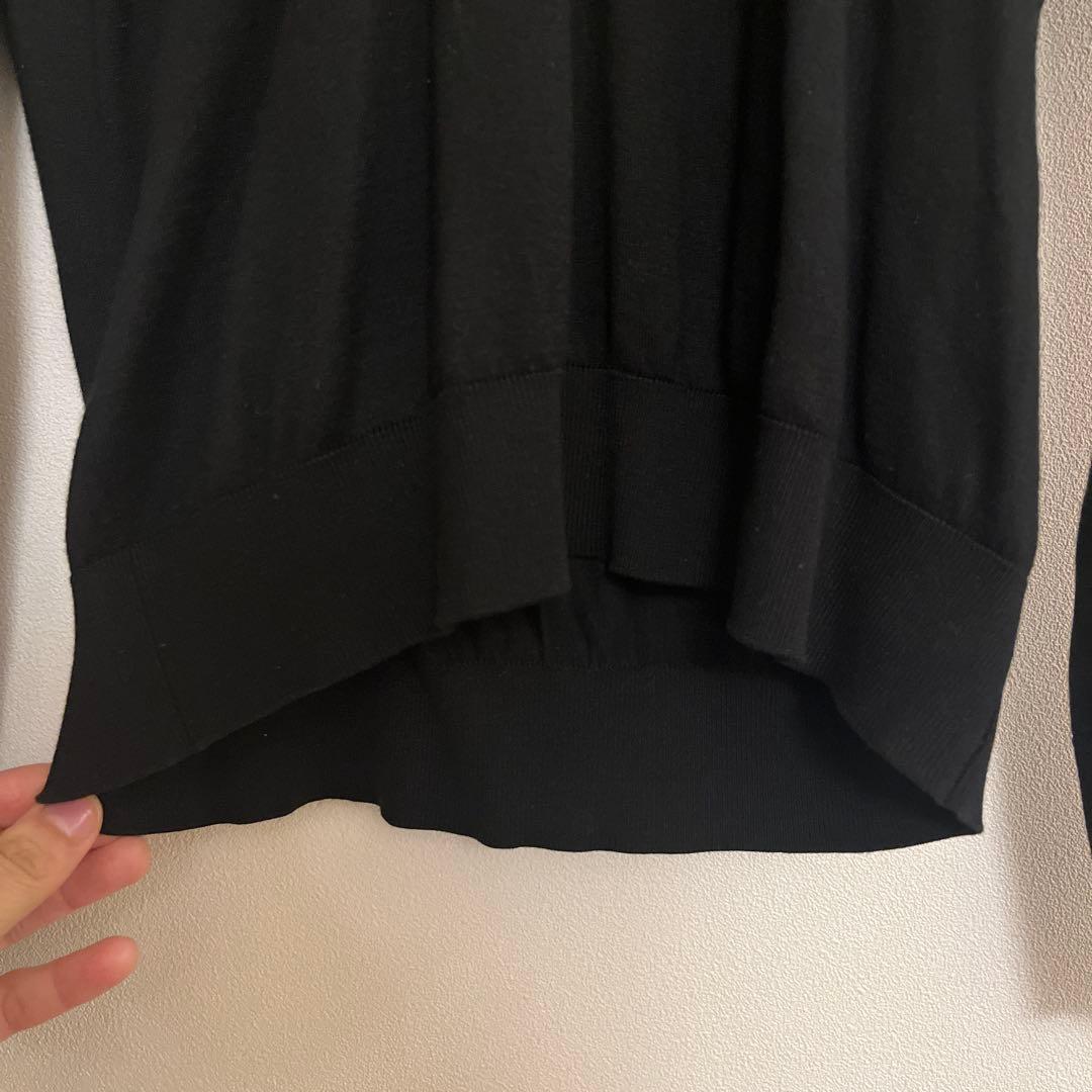 ジョンスメドレー シーアイランドコットン　ポロセーター　ブラック　S