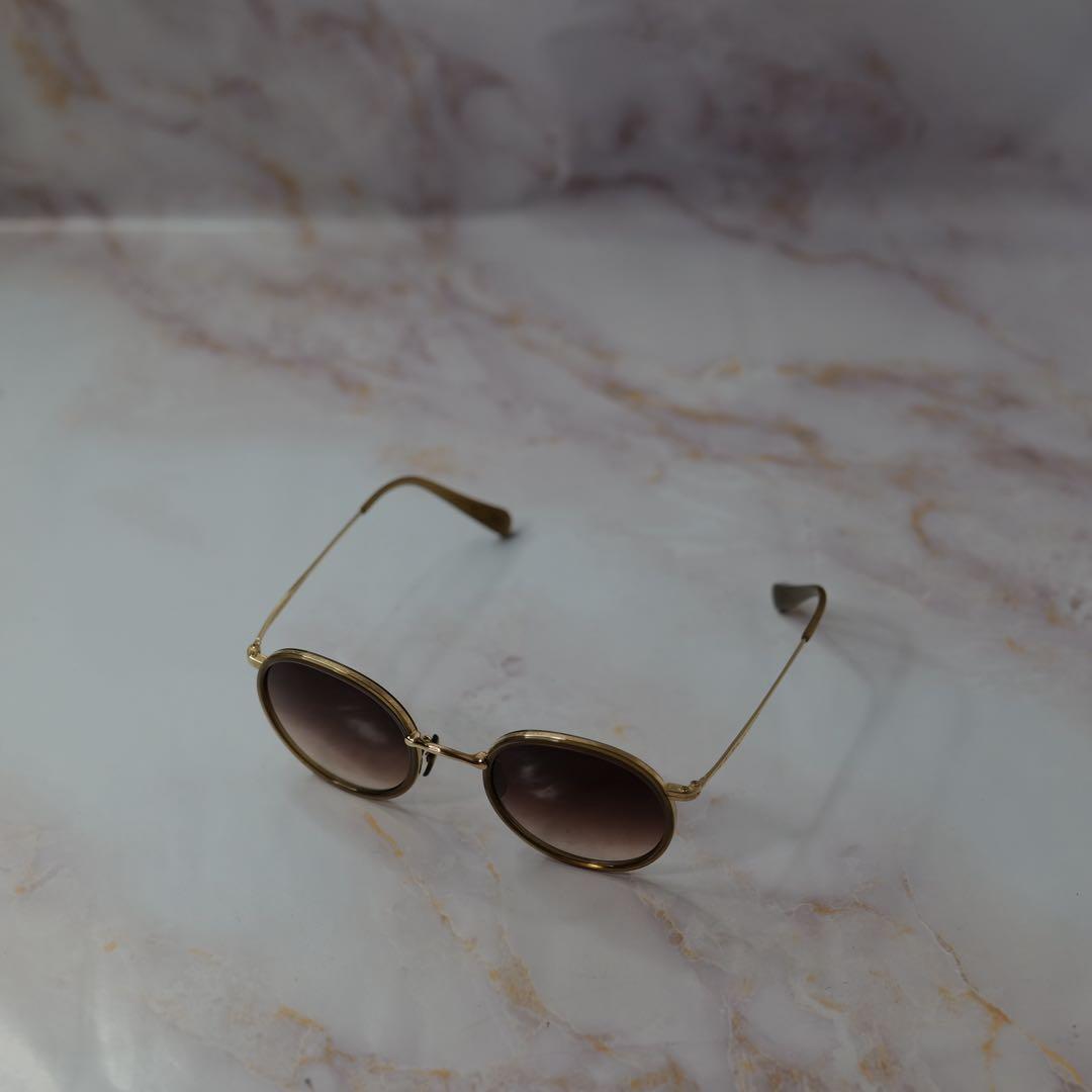 OLIVER PEOPLES ラウンド Y2K サングラス ケース付き レア